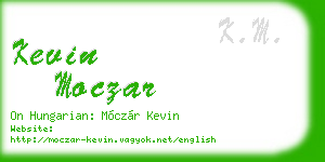kevin moczar business card